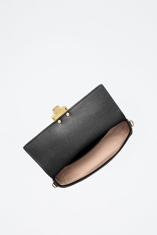Mala de ombro em couro - Preto