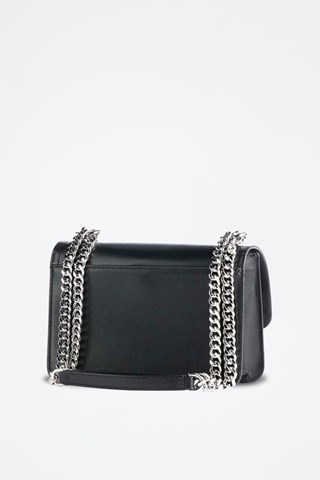 Mala a tiracolo em couro 
Preto