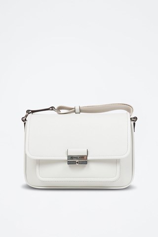 Mala a tiracolo de couro Bradshaw - Branco