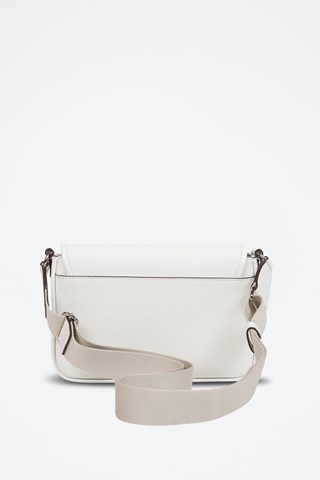 Mala a tiracolo de couro Bradshaw - Branco