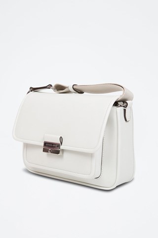 Mala a tiracolo de couro Bradshaw - Branco