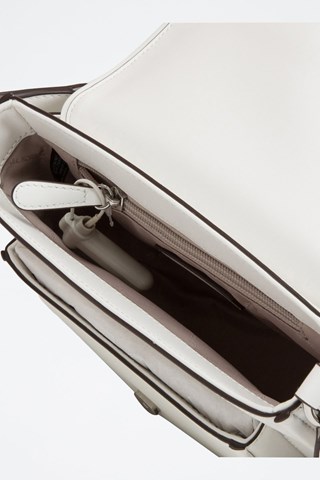 Mala a tiracolo de couro Bradshaw - Branco