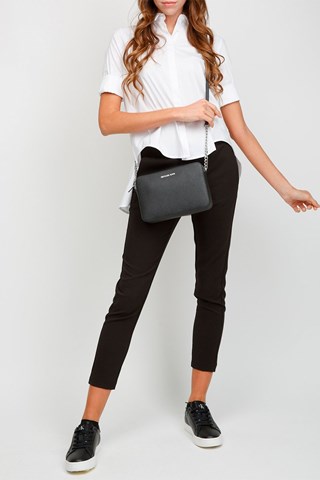 Mala a tiracolo em couro Preto