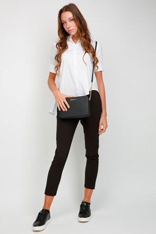 Mala a tiracolo em couro Preto