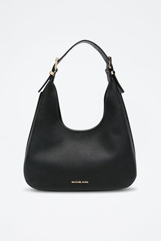 Mala de ombro em couro - Preto