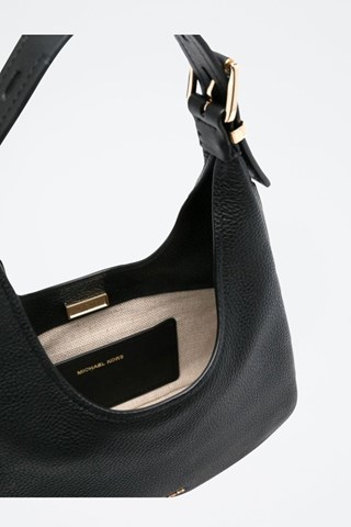 Mala de ombro em couro - Preto