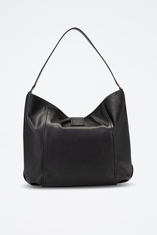 Mala de ombro em couro - Preto