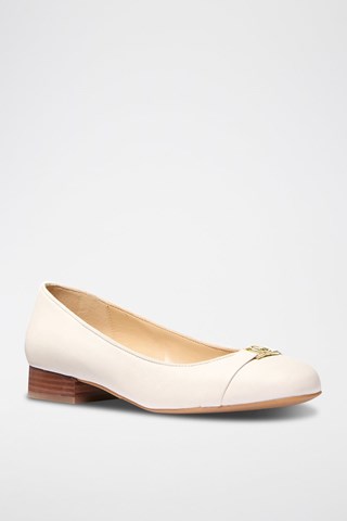 Sabrinas em couro Mindy Flex - Cru