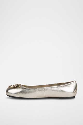 Sabrinas em couro de cabra - Dourado