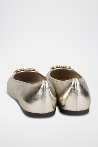 Sabrinas em couro de cabra - Dourado