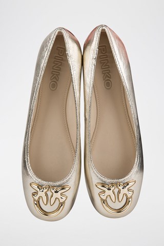 Sabrinas em couro de cabra - Dourado