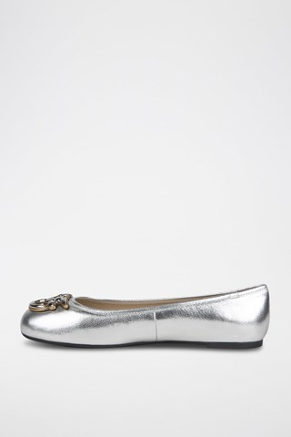 Sabrinas em couro de cabra - Prateado