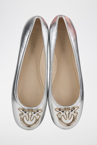 Sabrinas em couro de cabra - Prateado