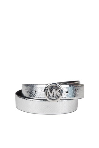 Cinto de couro - Prateado