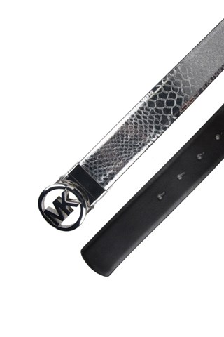 Cinto de couro - Prateado