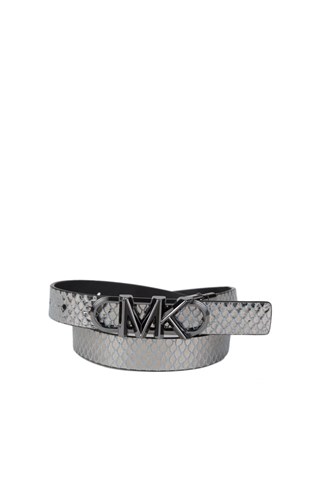 Cinto de couro - Prateado