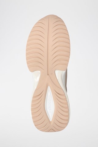 Sapatilhas com plataforma de couro Ariel - Nude e branco