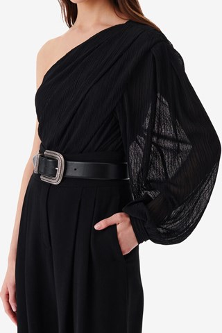 Top asymétrique Amalys - Noir