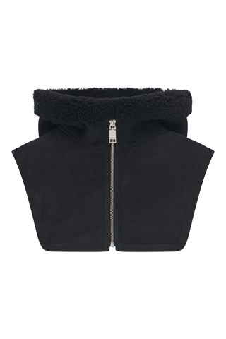 Plastron en cuir de mouton Humy - Noir 