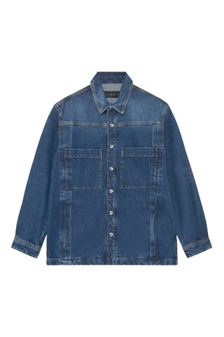 Surchemise en jean Kosse - Bleu électrique