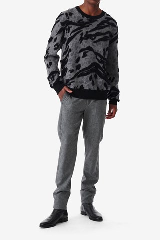 Pull en laine et mohair Pules - Gris