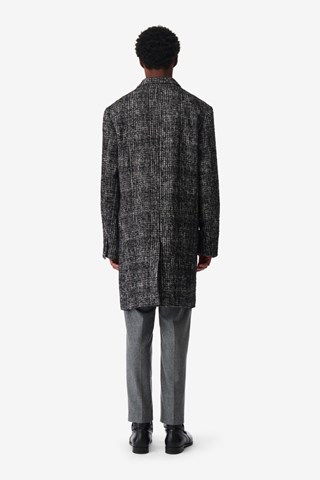 Manteau en laine et alpaga Calvon - Noir