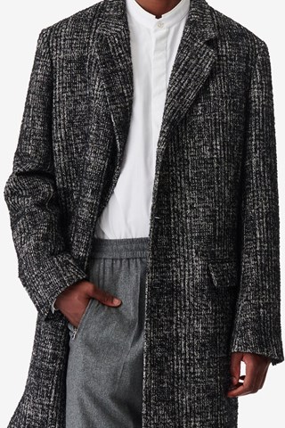 Manteau en laine et alpaga Calvon - Noir
