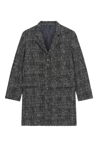 Manteau en laine et alpaga Calvon - Noir