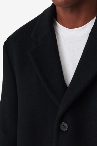 Manteau long en laine et cachemire Cung - Noir
