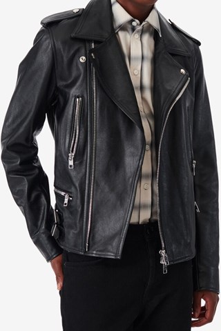 Veste en cuir Erik - Noir