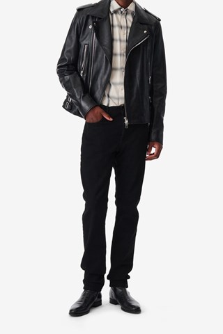 Veste en cuir Erik - Noir