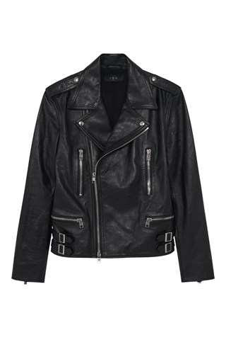 Veste en cuir Erik - Noir