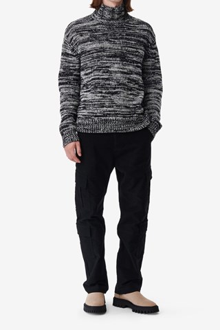 Pull en laine Elliano - Noir chiné