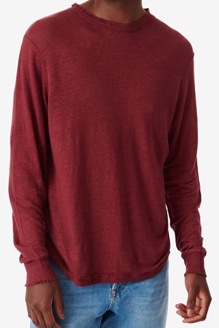 T-shirt en lin Arona - Bordeaux chiné