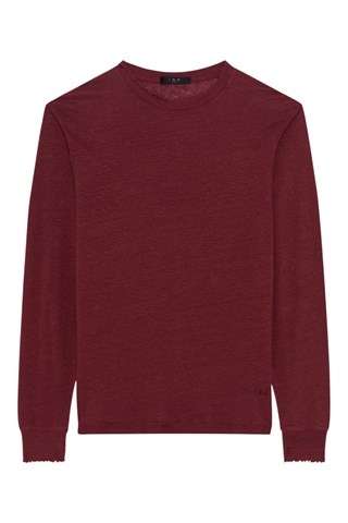 T-shirt en lin Arona - Bordeaux chiné