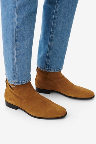 Boots en cuir Johd - Beige