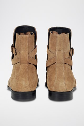 Boots en cuir Johd - Beige