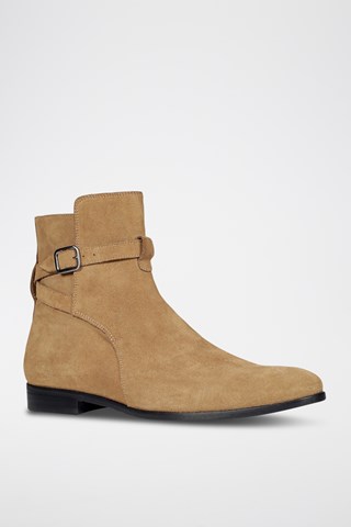 Boots en cuir Johd - Beige