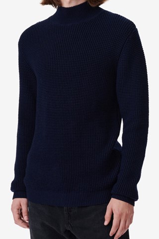 Pull en laine de Mérinos Madayan - Bleu marine