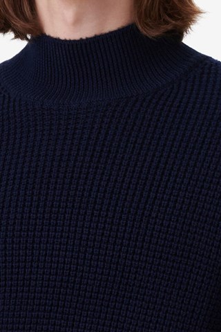 Pull en laine de Mérinos Madayan - Bleu marine