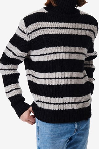 Pull en laine Omino - Noir et blanc