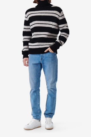 Pull en laine Omino - Noir et blanc