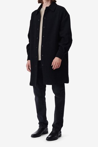 Manteau en laine Sevend - Noir