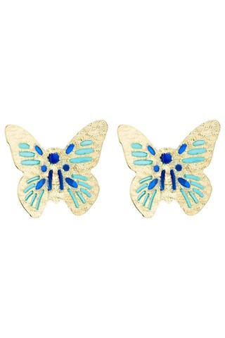 Puces Papillon simple - Or jaune