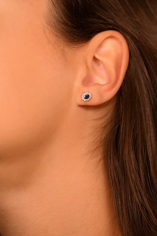 Puces Nuit étoilée - Or jaune et saphirs