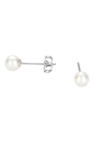 Puces My Pearl - Or blanc et perles d'eau douce