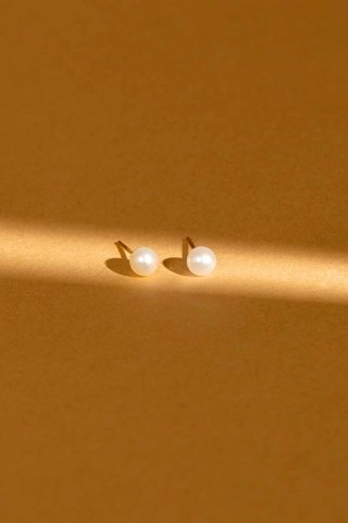 Puces My Pearl - Or jaune et perles de culture d’eau douce