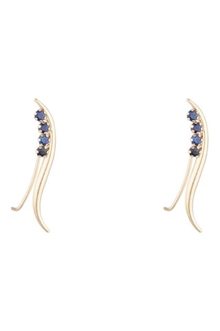 Boucles d'oreilles Saphirs Lines - Or jaune et saphirs