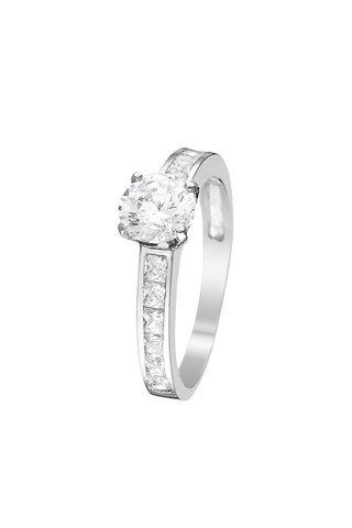 Bague Brillant - Or blanc