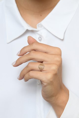 Bague Arbre de Vie - Or jaune et or blanc